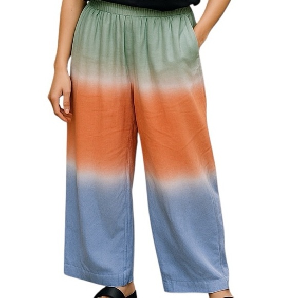 Love Culture 100% RAYON Wide Leg Pants Pull-On Loose Flowy Soft Pastels … - Picture 8 of 11